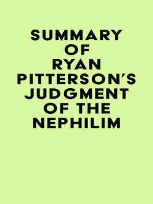 cover image of Summary of Ryan Pitterson's Judgment of the Nephilim